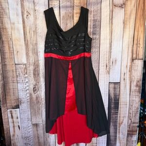 Star Wars X Her Universe Dress High Low Sith Red Black Chiffon Plus Size 26 NWT